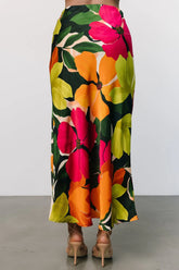 Leland Satin Skirt | Multi Floral